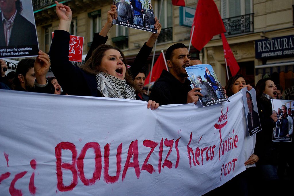 French protestors support 