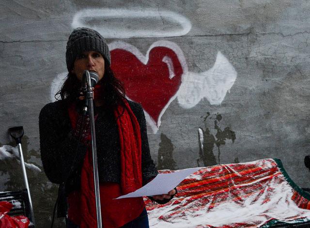 Diana Whitney at a #MeToo March on International Women's Day (Photo Credit: Kristopher Radder/ The Reformer) 