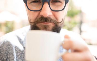 Latte with a side of mustache.